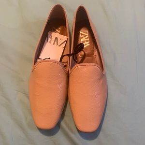 Zara patent flats